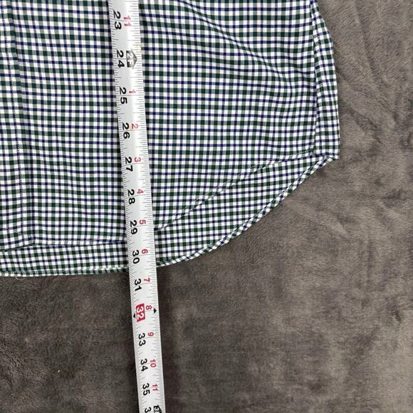 Polo Ralph Lauren Men's Small Slim Fit Green White Gingham Check S/P Button Down - Picture 7 of 8